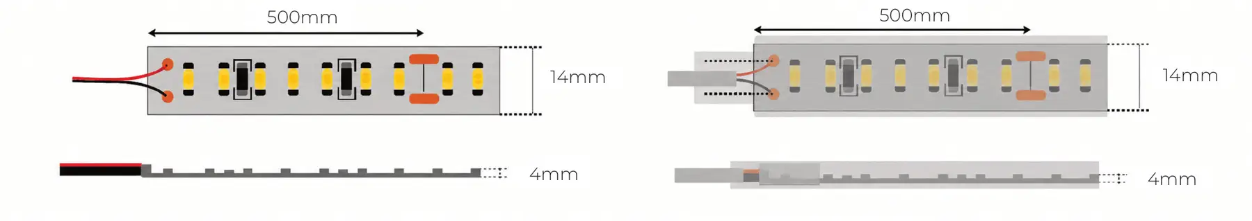 Dibujo tecnico con medidas del catalogo MILEDI PRO
