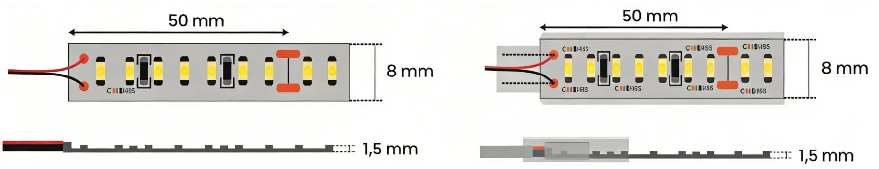 Dibujo tecnico con medidas del catalogo MILEDI PRO