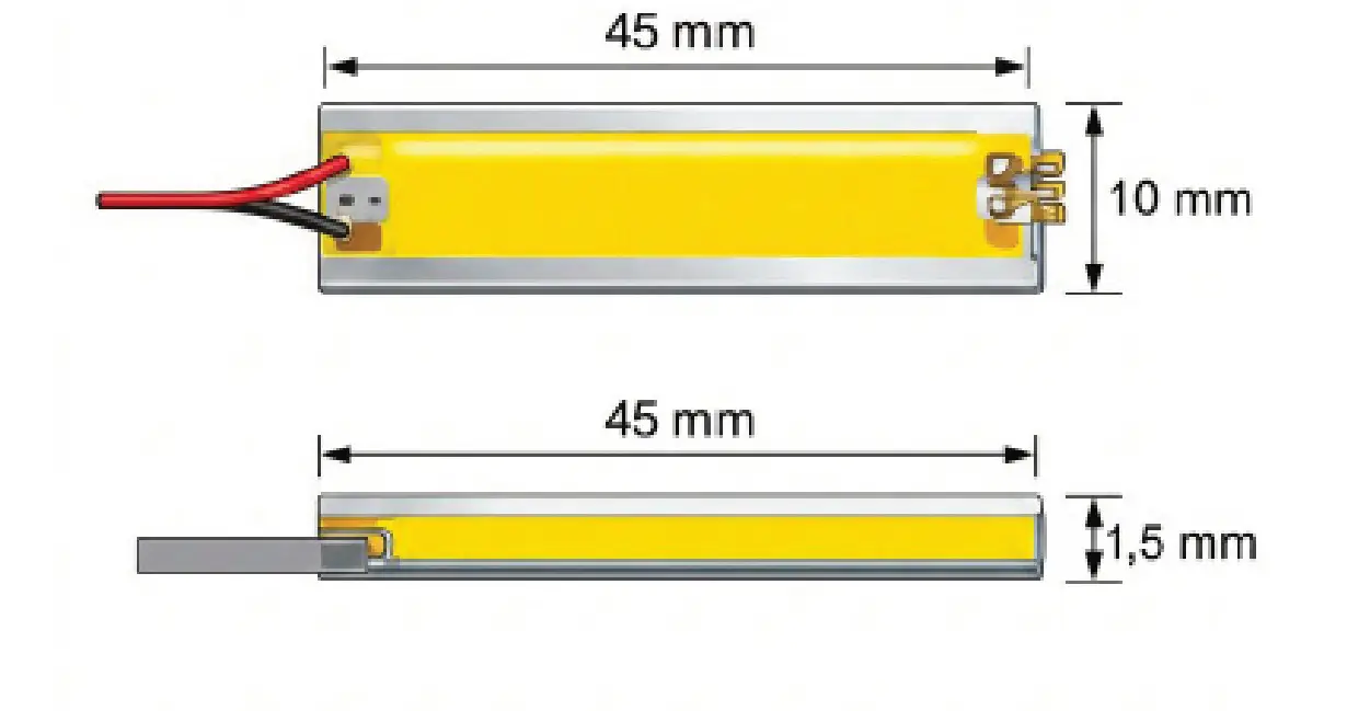 Dibujo tecnico con medidas del catalogo MILEDI PRO