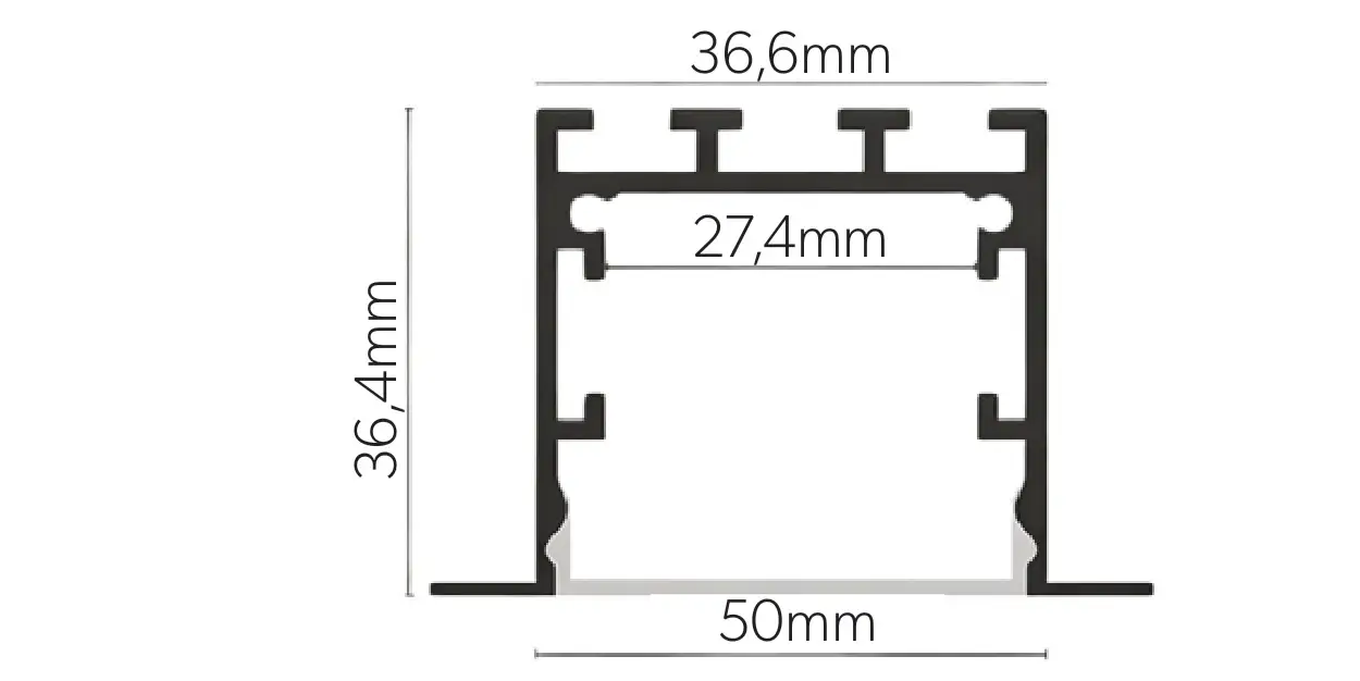 Dibujo tecnico con medidas del catalogo MILEDI PRO