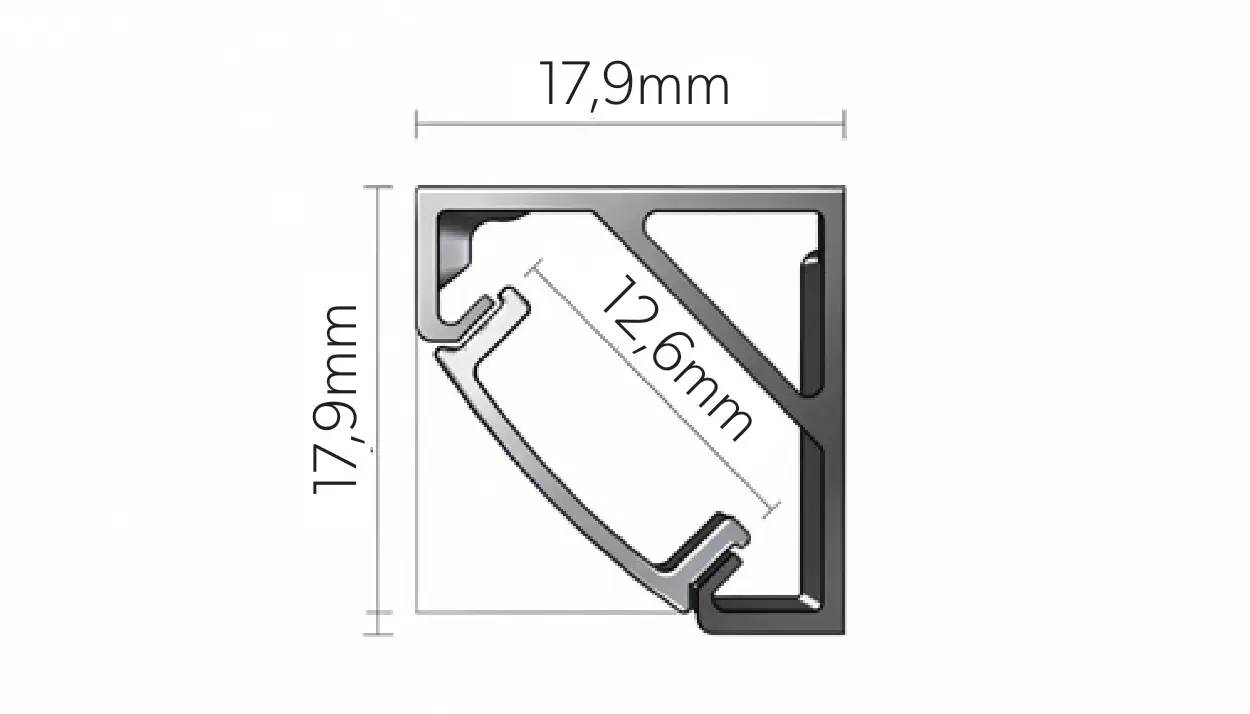 Dibujo tecnico con medidas del catalogo MILEDI PRO