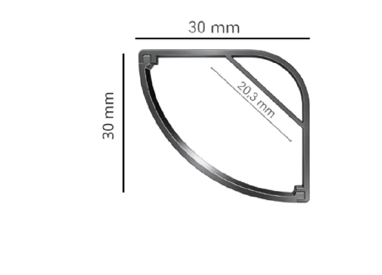 Dibujo tecnico con medidas del catalogo MILEDI PRO
