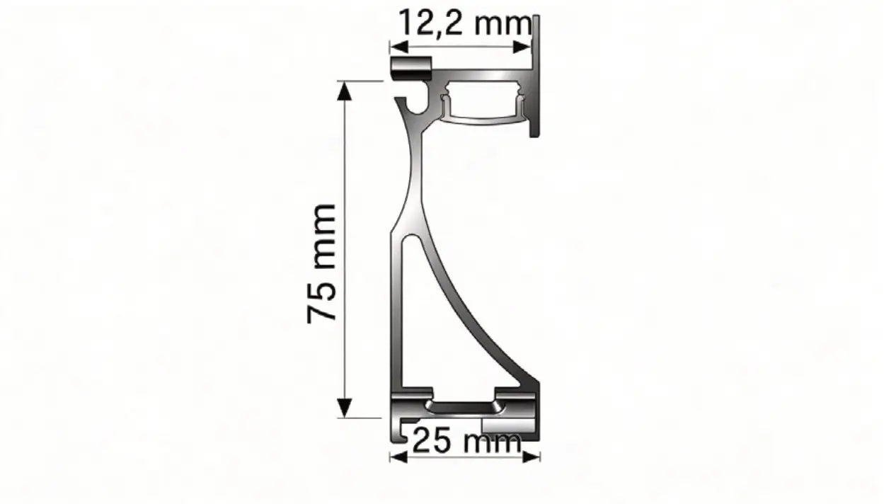 Dibujo tecnico con medidas del catalogo MILEDI PRO