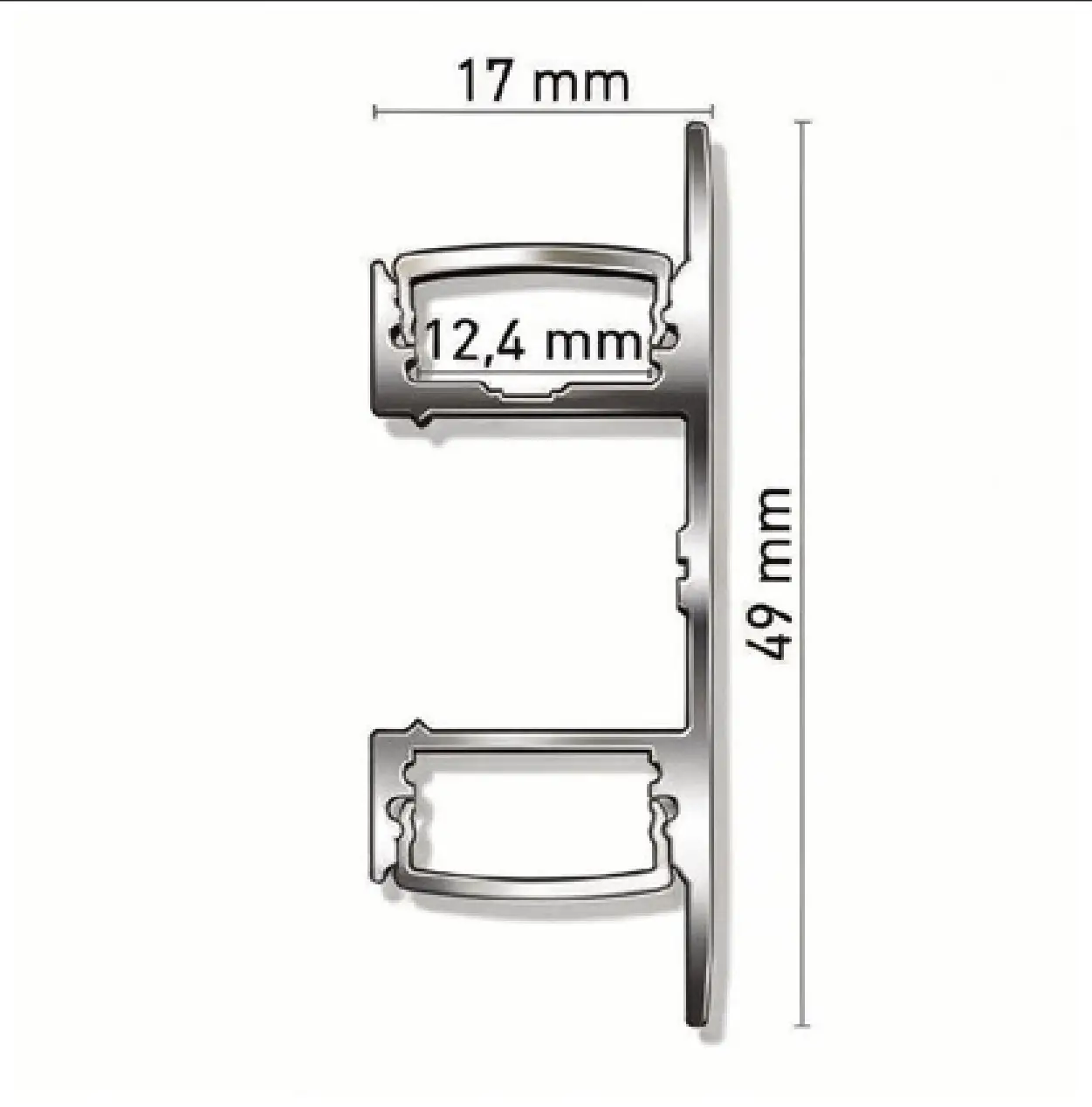 Dibujo tecnico con medidas del catalogo MILEDI PRO